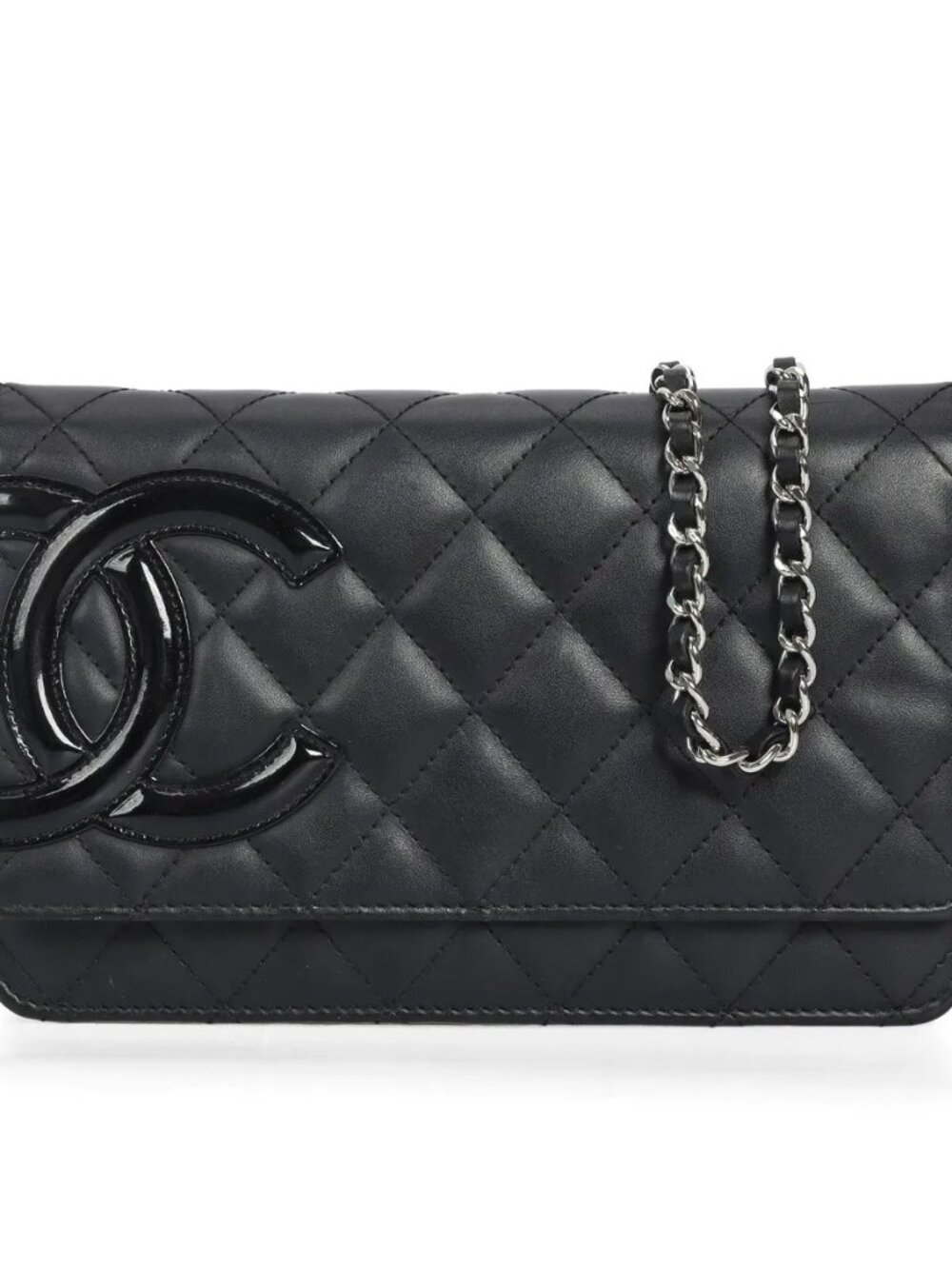 Chanel Black Calfskin Cambon Ligne WOC – Pink Interior